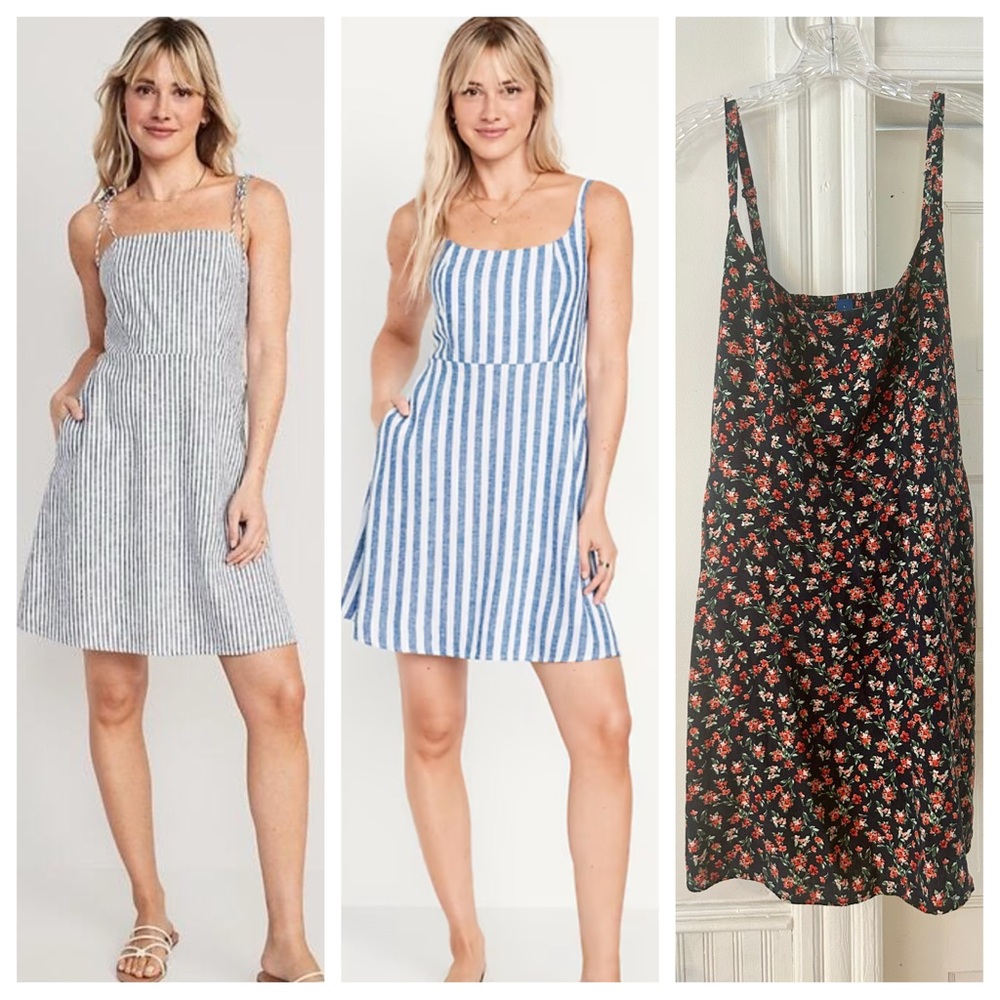 Striped and Floral Women's Dresses